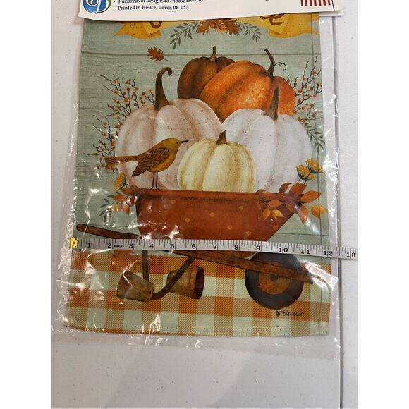 Pumpkin Harvest garden flag 12x18 NWT - Picture 3 of 4